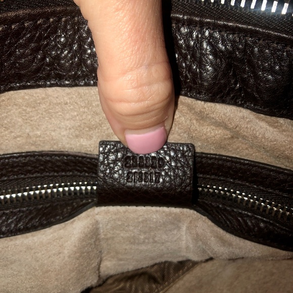 GUCCI Unisex Brown Pebble Leather Crossbody 100% Authentic - Picture 10 of 16